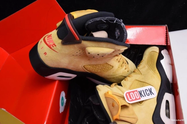 Rep TBkick 6 X SCOTT AIR YELLOW CN1084-300 JORDAN TRAVIS 0630